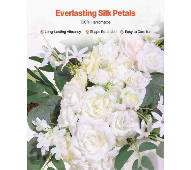 Dirbtinių vestuvinių arkų gėlių komplektas3