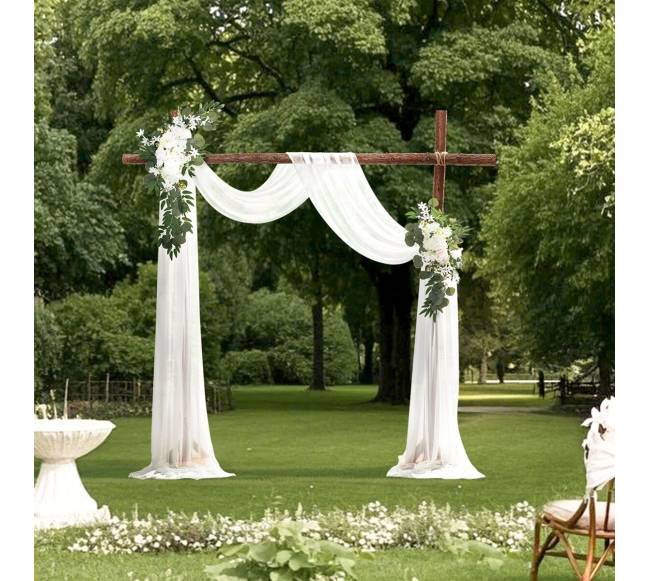 Dirbtinių vestuvinių arkų gėlių komplektas7