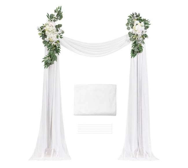 Dirbtinių vestuvinių arkų gėlių komplektas8