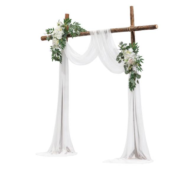 Dirbtinių vestuvinių arkų gėlių komplektas9