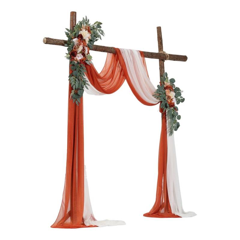 Vestuvinis arkos gėlių rinkinys su užuolaidomis0