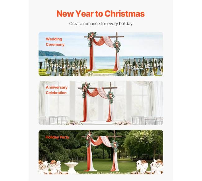 Vestuvinis arkos gėlių rinkinys su užuolaidomis5