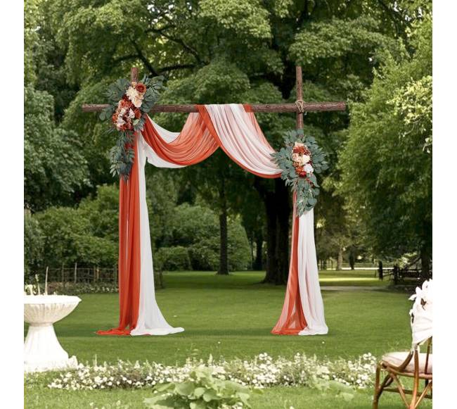 Vestuvinis arkos gėlių rinkinys su užuolaidomis7