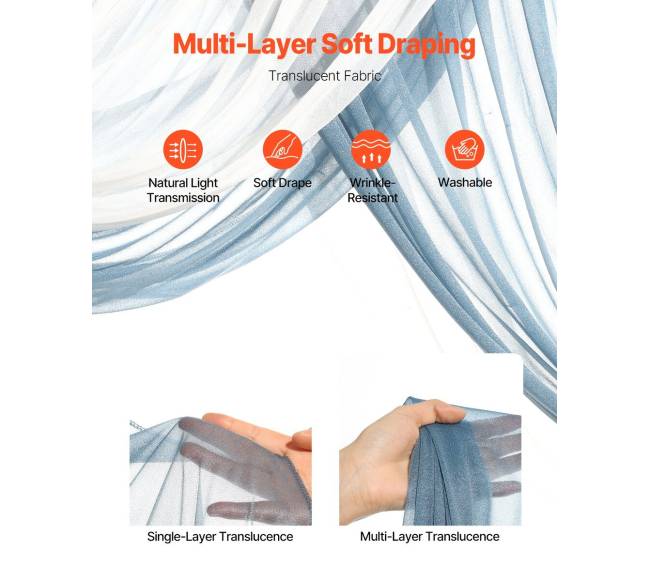 Dirbtinių gėlių rinkinys vestuvių arkai mėlynas2