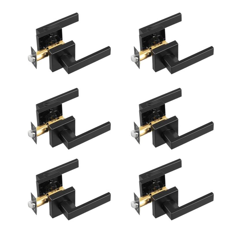 Durų rankena 6 vnt. juoda0