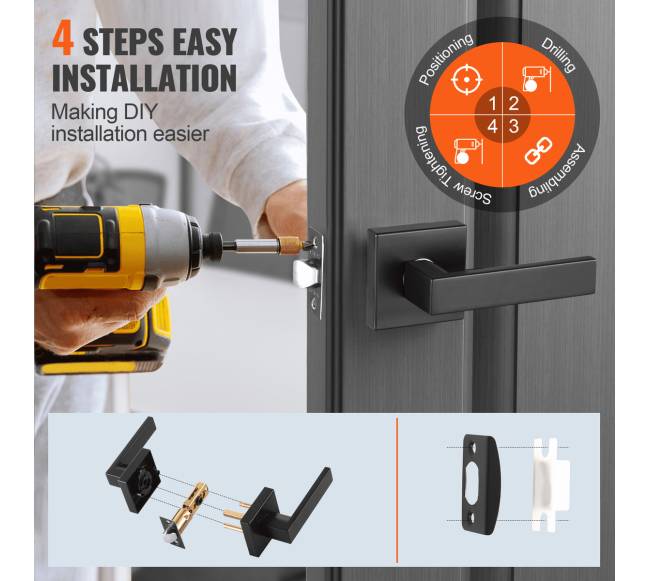 Durų rankena 6 vnt. juoda3