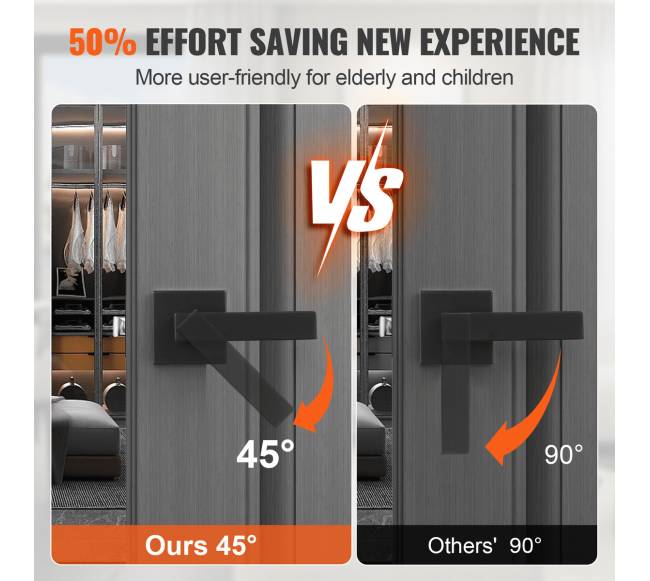 Durų rankena 6 vnt. juoda5