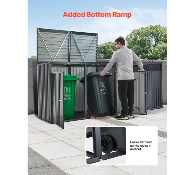 Šiukšlių konteinerių laikymo stoginė 4 x 240 L4