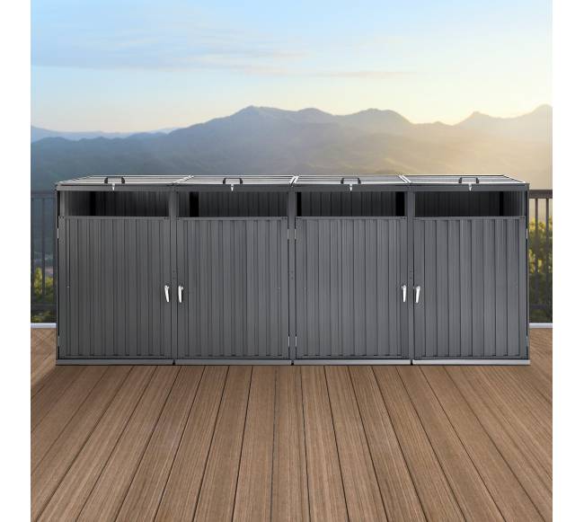 Šiukšlių konteinerių laikymo stoginė 4 x 240 L7