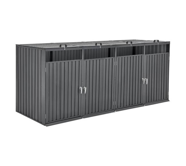 Šiukšlių konteinerių laikymo stoginė 4 x 240 L9