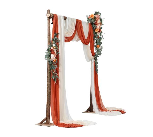 Dirbtinių vestuvių arkos gėlių rinkinys0