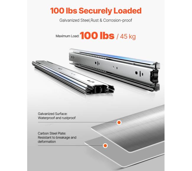 Šoninės stalčių bėgeliai 60 cm 10 porų3