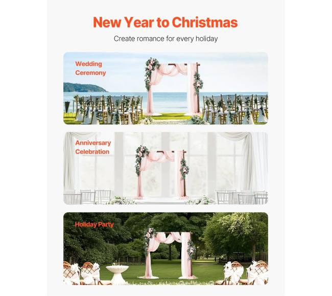 Dirbtinių gėlių vestuvinė arka rožinė su užuolaidomis5