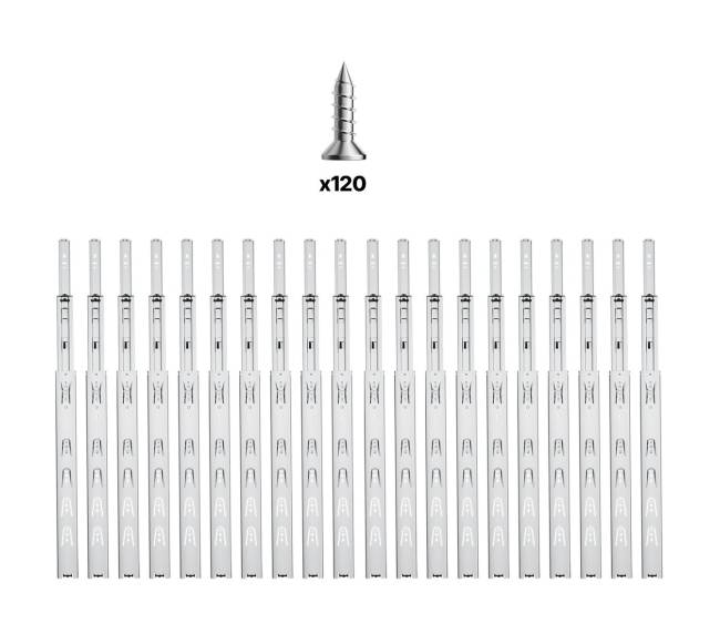 Stalčiaus spintelių slankikliai, šoninis montavimas, 20 cm, 10 porų8