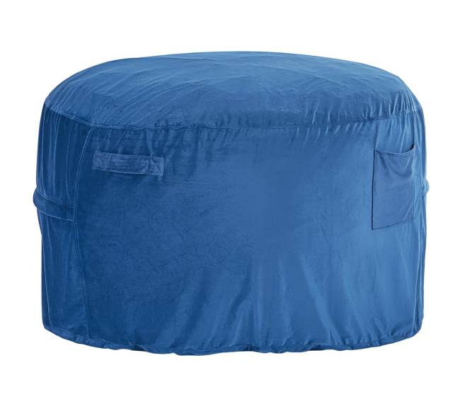 Apvalus sėdmaišis su nuimamu ir plaunamu užvalkalu suaugusiems mėlynas0