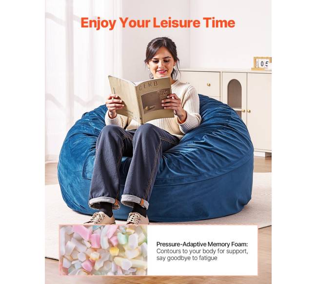 Apvalus sėdmaišis su nuimamu ir plaunamu užvalkalu suaugusiems mėlynas2