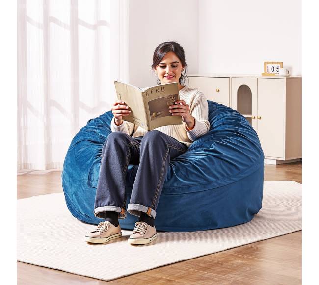 Apvalus sėdmaišis su nuimamu ir plaunamu užvalkalu suaugusiems mėlynas7