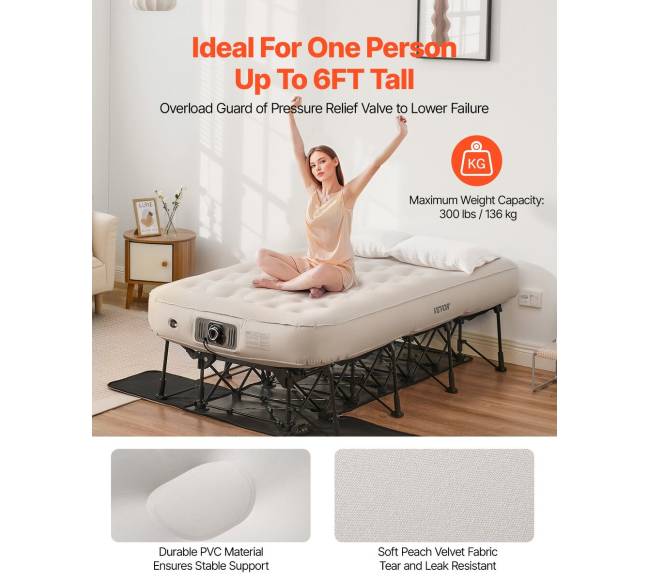 Pripučiamas čiužinys su rėmu ir pompa3