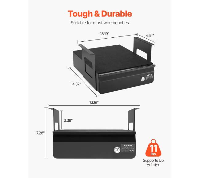 33 cm užrakinama stalčių sistema po stalu1
