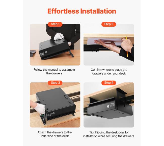 33 cm užrakinama stalčių sistema po stalu6