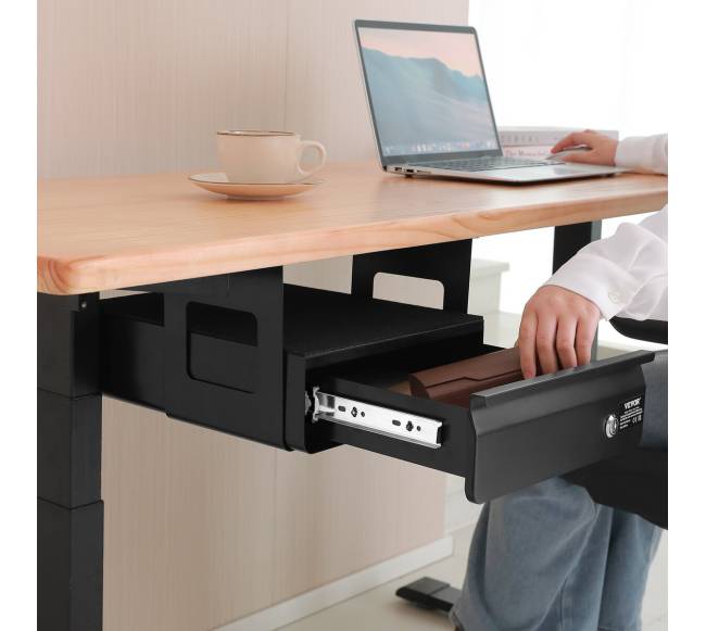 33 cm užrakinama stalčių sistema po stalu7