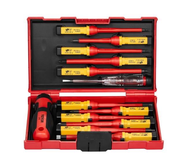 Izoliuotų atsuktuvų rinkinys, 13 dalių0