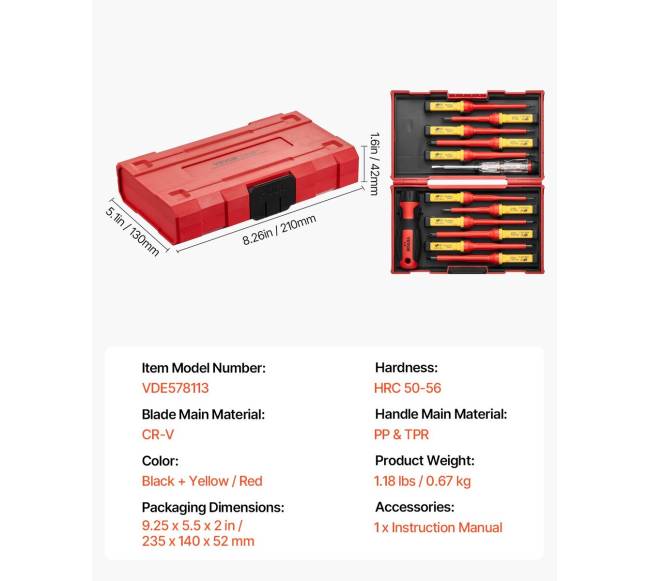 Izoliuotų atsuktuvų rinkinys, 13 dalių6