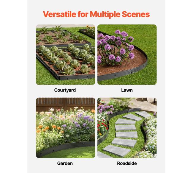 Metaliniai sodo borteliai 8 vnt lenkiami nerūdijantys5