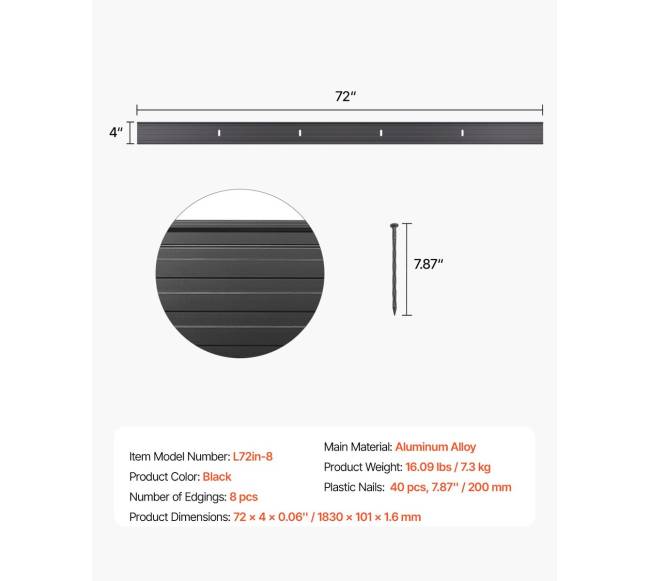 Metaliniai sodo borteliai 8 vnt lenkiami nerūdijantys6