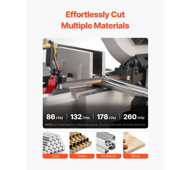 Metalo juostinis pjūklas 1,1 kW, 18 x 30 cm1