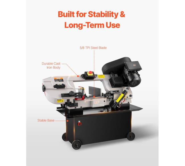 Metalo juostinis pjūklas 1,1 kW, 18 x 30 cm4