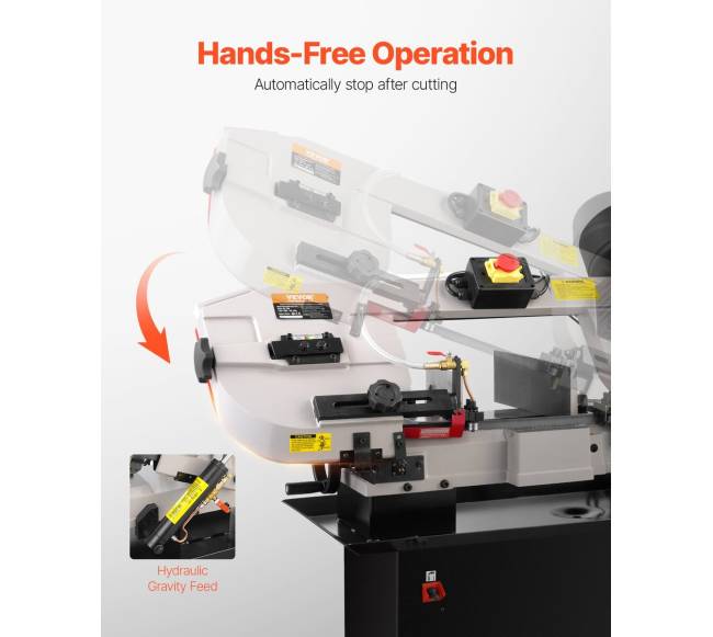 Metalo juostinis pjūklas 1,1 kW, 18 x 30 cm6