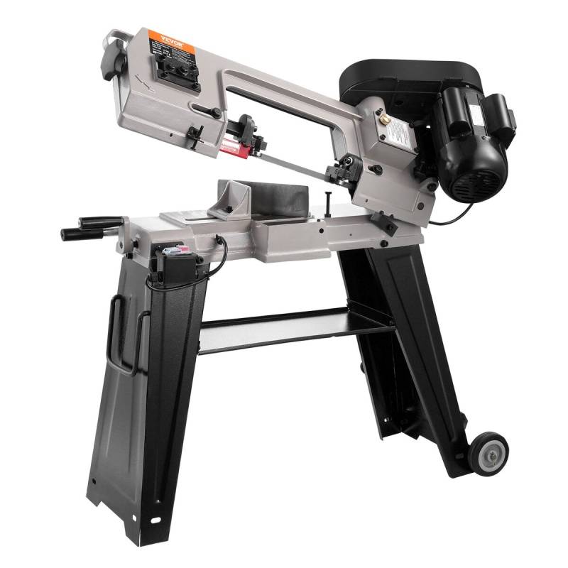 Metalo juostinis pjūklas su stovu, 550W variklis0