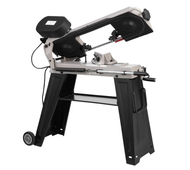 Metalo juostinis pjūklas su stovu, 550W variklis10