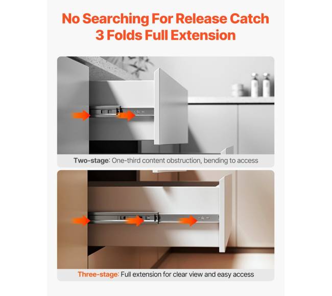 Stalčių bėgeliai, šoninis montavimas, 10 porų4