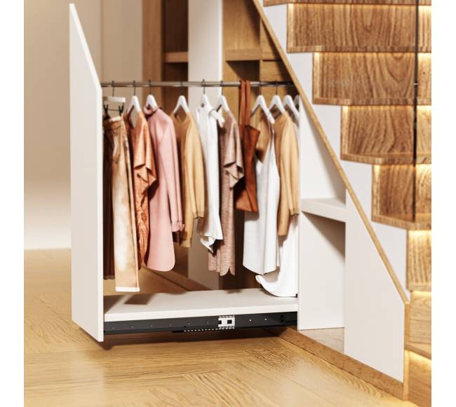 Paslėpti stalčių bėgeliai 16 colių laiptų spintai7