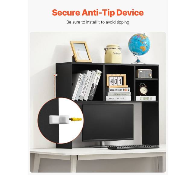 Juodas stalo lentyna biurui ir namams5