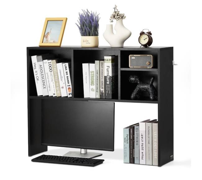 Juodas stalo lentyna biurui ir namams9