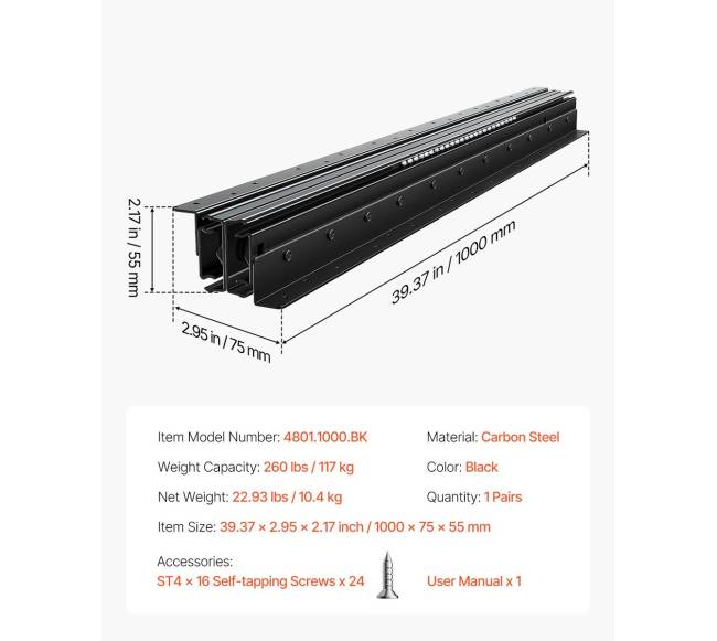 Stalčių bėgeliai po laiptais 100 cm 117 kg6