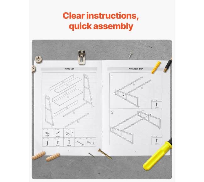 Balta dviejų lygių stalviršio lentyna biurui4