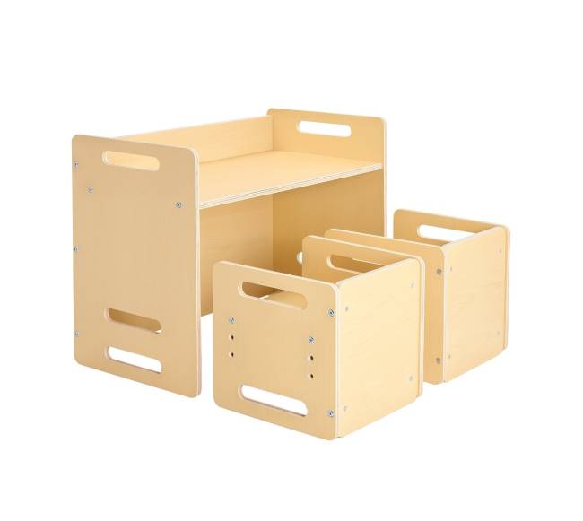 Montessori mokymosi staliukas ir kėdės0