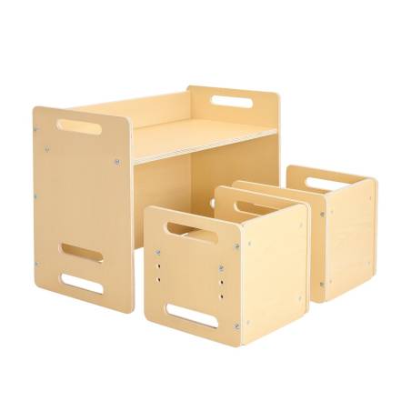 Montessori mokymosi staliukas ir kėdės0