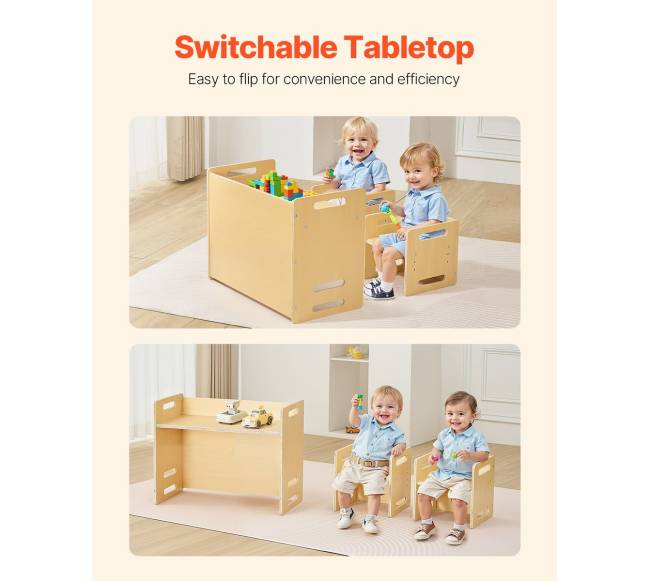 Montessori mokymosi staliukas ir kėdės2