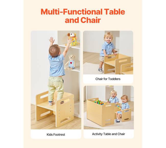 Montessori mokymosi staliukas ir kėdės5