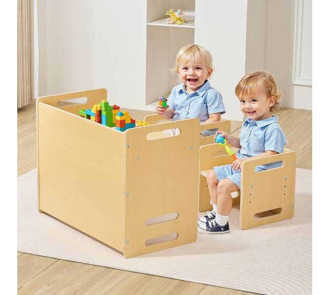 Montessori mokymosi staliukas ir kėdės7