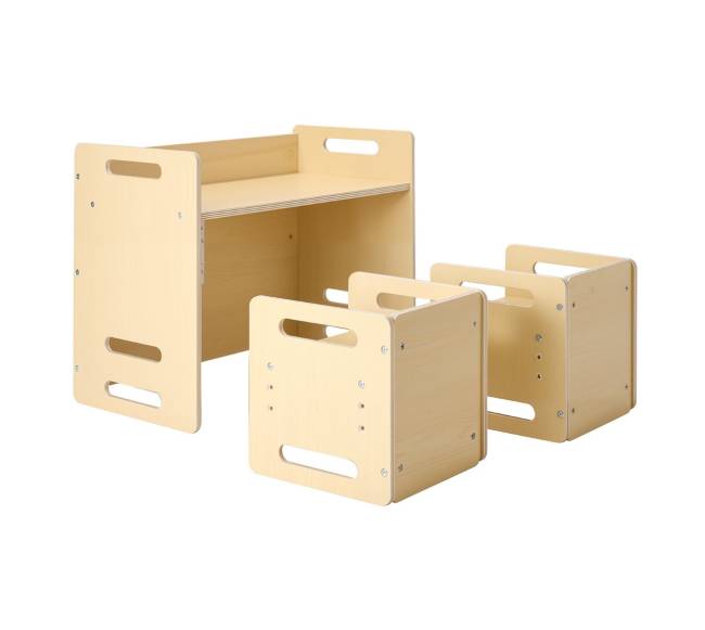 Montessori mokymosi staliukas ir kėdės8