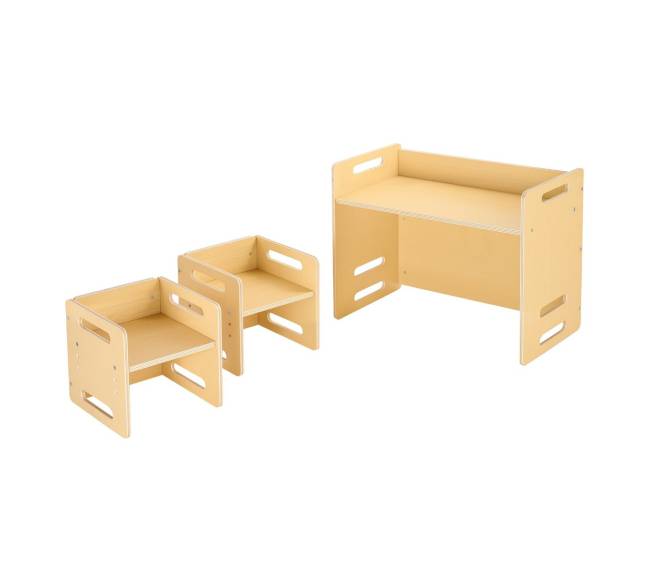 Montessori mokymosi staliukas ir kėdės10