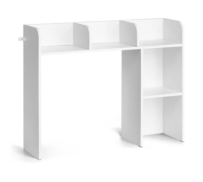 Baltas stalinis lentynų organizatorius 2 lygių10