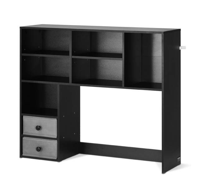 Juodas stalinio darbastalio organizeris su 3 lentynomis0