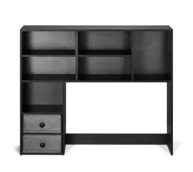 Juodas stalinio darbastalio organizeris su 3 lentynomis8